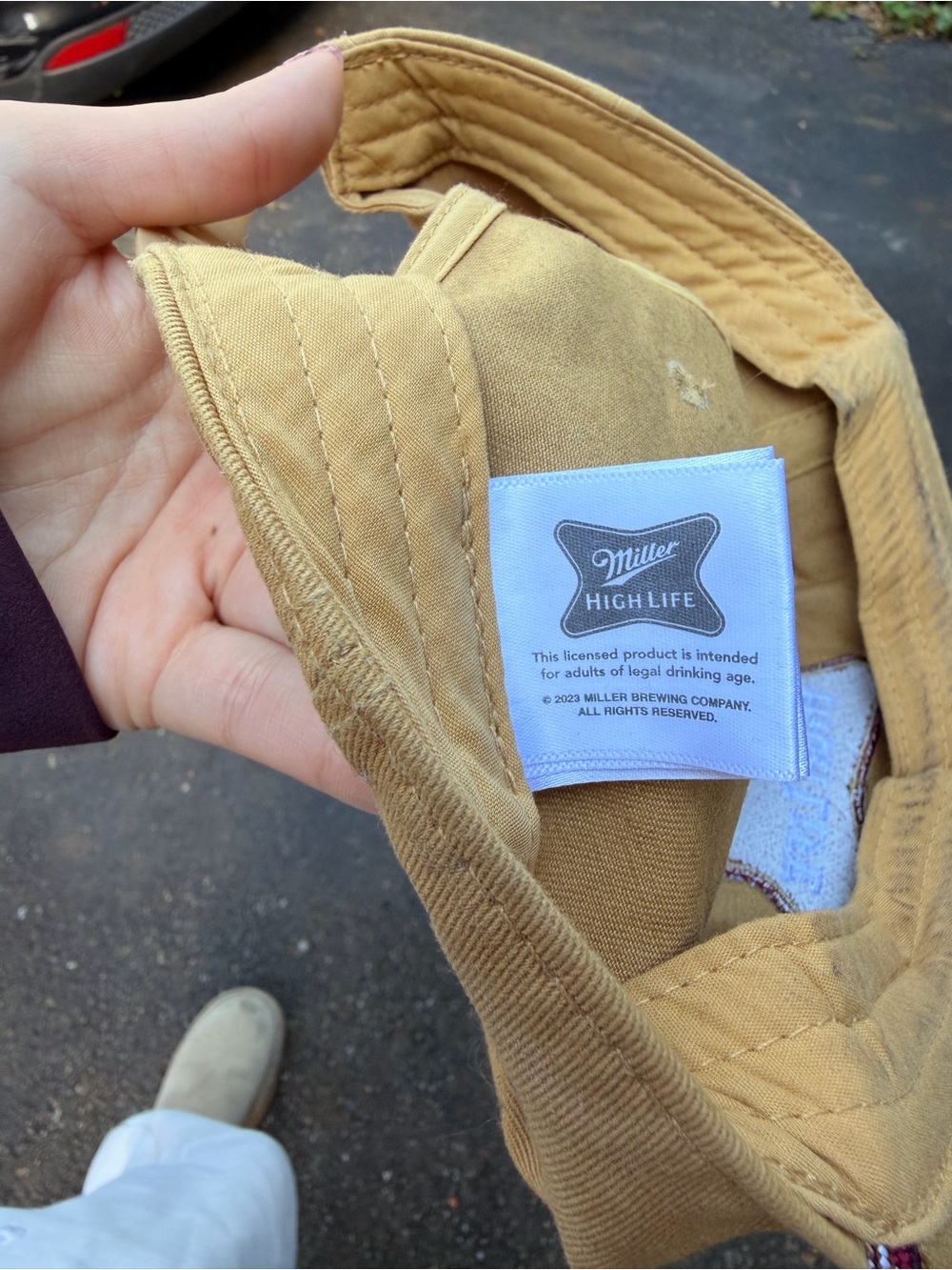 High Life Tan Rope-Trim Cap - Picture 2 of 4